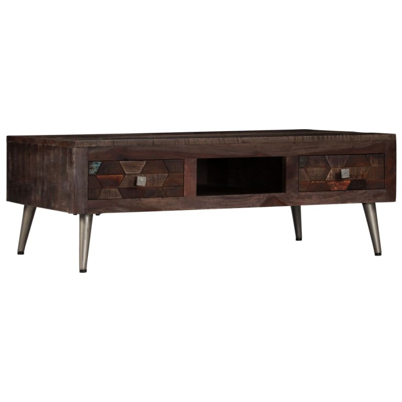 vidaXL Couchtisch Altholz Massiv 100x60x35 cm vidaXL Couchtisch Altholz Massiv 100x60x35 cm