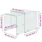 vidaXL Zweiteiliges Satztisch-Set aus gehärtetem Glas Transparent vidaXL Zweiteiliges Satztisch-Set aus gehärtetem Glas Transparent