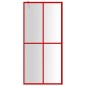 vidaXL Duschwand für Begehbare Dusche mit ESG Klarglas Rot 80x195 cm vidaXL Duschwand für Begehbare Dusche mit ESG Klarglas Rot 80x195 cm