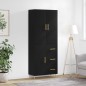 Highboard Schwarz 69,5x34x180 cm Holzwerkstoff Highboard Schwarz 69,5x34x180 cm Holzwerkstoff