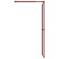 vidaXL Duschwand für Begehbare Dusche mit ESG Klarglas Rot 80x195 cm vidaXL Duschwand für Begehbare Dusche mit ESG Klarglas Rot 80x195 cm
