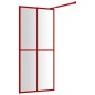 vidaXL Duschwand für Begehbare Dusche mit ESG Klarglas Rot 80x195 cm vidaXL Duschwand für Begehbare Dusche mit ESG Klarglas Rot 80x195 cm