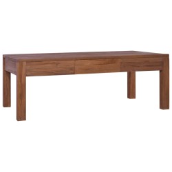 vidaXL Couchtisch 110x60x40 cm Teak Massivholz 