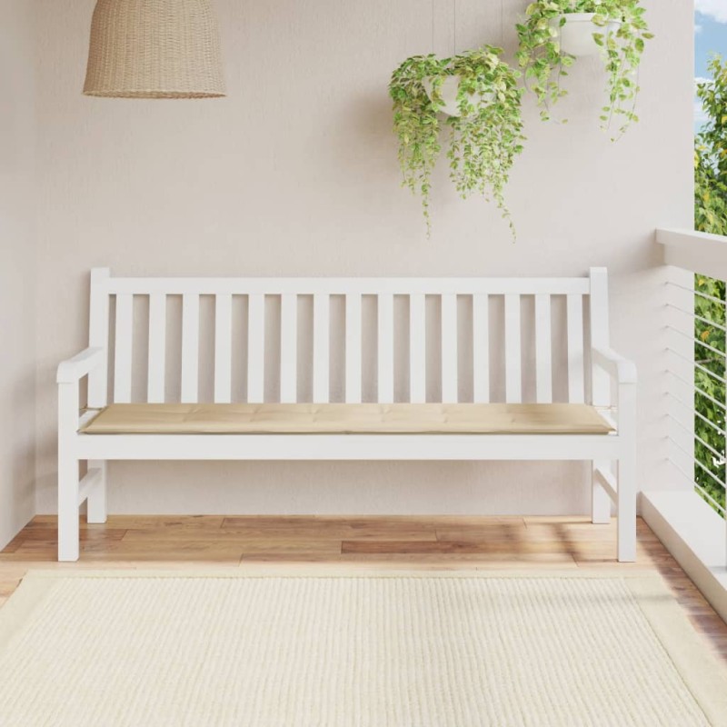 Gartenbank-Auflage Beige 180x50x3 cm Oxford-Gewebe Gartenbank-Auflage Beige 180x50x3 cm Oxford-Gewebe