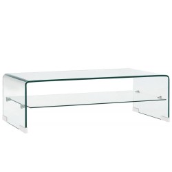 vidaXL Couchtisch Transparent 98×45×31 cm Hartglas 