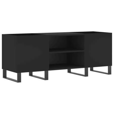 vidaXL Plattenschrank Schwarz 121x38x48 cm Holzwerkstoff