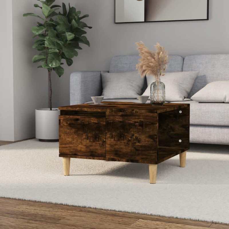 vidaXL Couchtisch Räuchereiche 55x55x36,5 cm Holzwerkstoff vidaXL Couchtisch Räuchereiche 55x55x36,5 cm Holzwerkstoff
