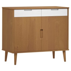 vidaXL Sideboard MOLDE Braun 90x40x80 cm Massivholz Kiefer