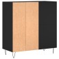 vidaXL Plattenschrank Schwarz 84,5x38x89 cm Holzwerkstoff vidaXL Plattenschrank Schwarz 84,5x38x89 cm Holzwerkstoff
