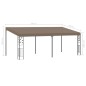 vidaXL Wand-Pavillon 6x3x2,5 m Taupe vidaXL Wand-Pavillon 6x3x2,5 m Taupe