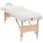 vidaXL Massageliege 3-Zonen mit Hocker Klappbar 10 cm Sitz Weiß vidaXL Massageliege 3-Zonen mit Hocker Klappbar 10 cm Sitz Weiß