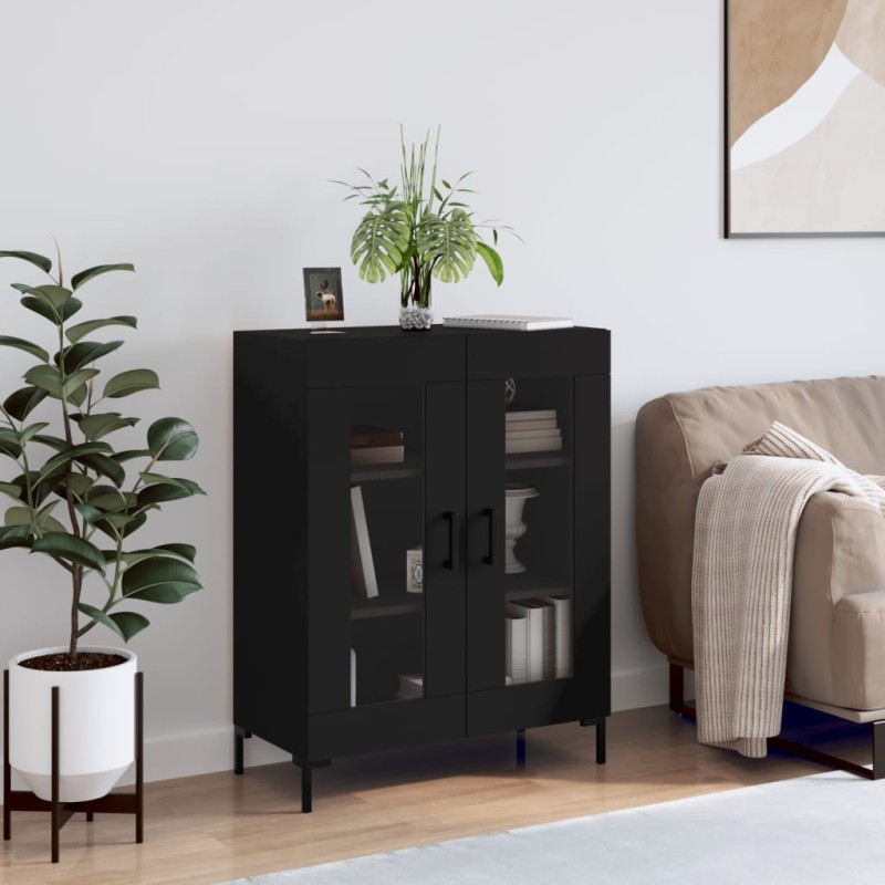 vidaXL Sideboard Schwarz 69,5x34x90 cm Holzwerkstoff vidaXL Sideboard Schwarz 69,5x34x90 cm Holzwerkstoff