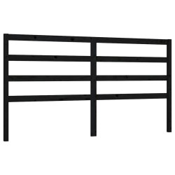 vidaXL Kopfteil Schwarz 206x4x100 cm Massivholz Kiefer