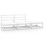 vidaXL 3-tlg. Garten-Lounge-Set Weiß Kiefer Massivholz vidaXL 3-tlg. Garten-Lounge-Set Weiß Kiefer Massivholz
