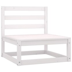 vidaXL 3-tlg. Garten-Lounge-Set Weiß Kiefer Massivholz