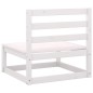 vidaXL 3-tlg. Garten-Lounge-Set Weiß Kiefer Massivholz vidaXL 3-tlg. Garten-Lounge-Set Weiß Kiefer Massivholz