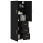 Highboard Schwarz 69,5x34x180 cm Holzwerkstoff Highboard Schwarz 69,5x34x180 cm Holzwerkstoff