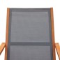 vidaXL Garten-Loungestuhl Grau Eukalyptus Massivholz und Textilene vidaXL Garten-Loungestuhl Grau Eukalyptus Massivholz und Textilene