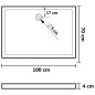 vidaXL Duschtasse ABS Rechteckig Schwarz 70x100 cm vidaXL Duschtasse ABS Rechteckig Schwarz 70x100 cm