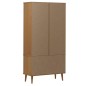 vidaXL Vitrinenschrank MOLDE Braun 90x35x175 cm Massivholz Kiefer vidaXL Vitrinenschrank MOLDE Braun 90x35x175 cm Massivholz Kiefer