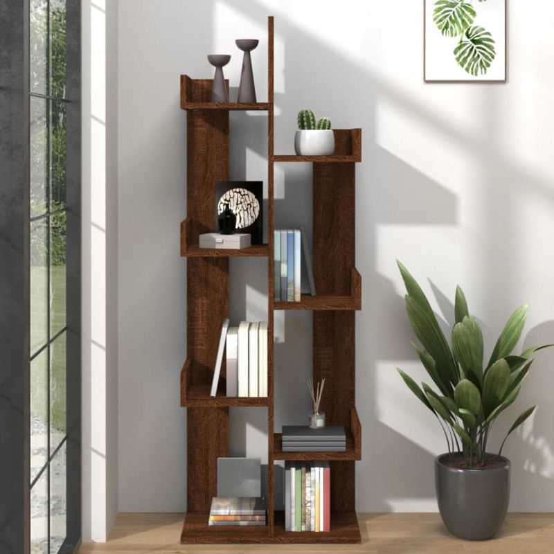 vidaXL Bücherschrank 48x25,5x140 cm Eiche Braun Holzwerkstoff vidaXL Bücherschrank 48x25,5x140 cm Eiche Braun Holzwerkstoff