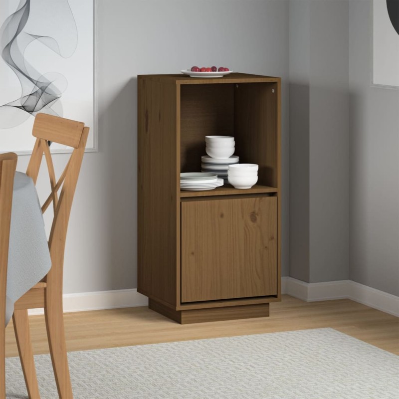 vidaXL Sideboard Honigbraun 38x35x80 cm Massivholz Kiefer vidaXL Sideboard Honigbraun 38x35x80 cm Massivholz Kiefer