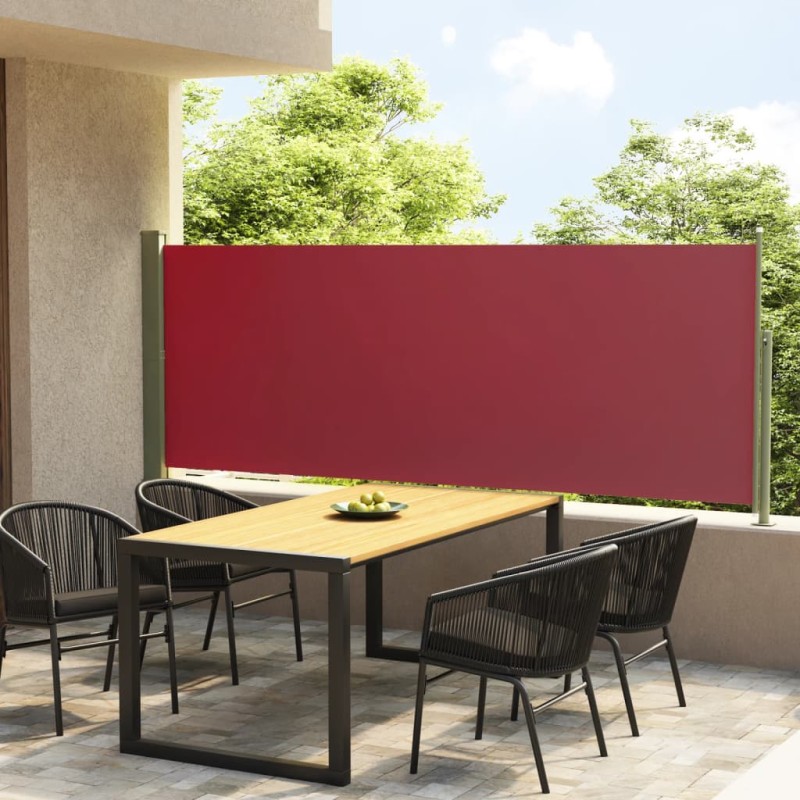 vidaXL Seitenmarkise Ausziehbar 117x300 cm Rot vidaXL Seitenmarkise Ausziehbar 117x300 cm Rot