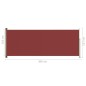 vidaXL Seitenmarkise Ausziehbar 117x300 cm Rot vidaXL Seitenmarkise Ausziehbar 117x300 cm Rot