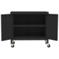 vidaXL Lagerschrank Schwarz 60x35x56 cm Stahl