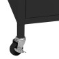 vidaXL Lagerschrank Schwarz 60x35x56 cm Stahl