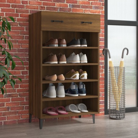 vidaXL Schuhschrank Braun Eichen-Optik 60x35x105 cm Holzwerkstoff