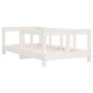vidaXL Kinderbett Weiß 70x140 cm Massivholz Kiefer
