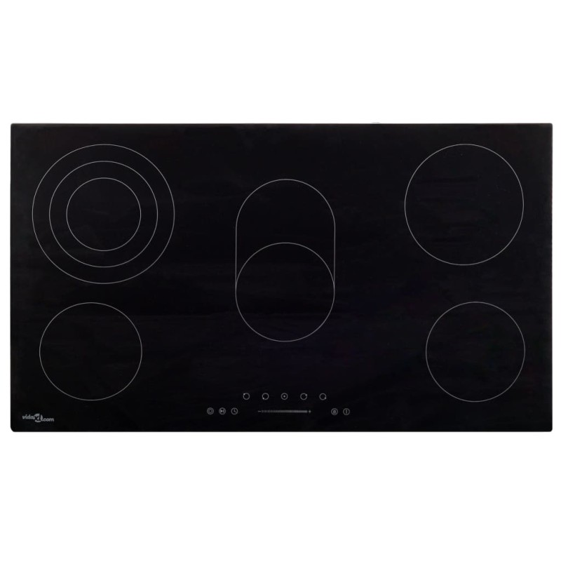 vidaXL Glaskeramik-Kochfeld mit 5 Platten Touch Control 77 cm 8500 W vidaXL Glaskeramik-Kochfeld mit 5 Platten Touch Control 77 cm 8500 W
