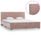 vidaXL Bettgestell Rosa Samt 160x200 cm vidaXL Bettgestell Rosa Samt 160x200 cm