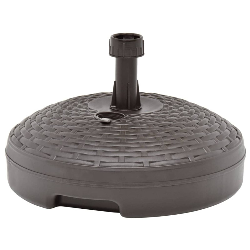 vidaXL Sonnenschirmständer Sand/Wasser 20 L Braun Kunststoff Rattan vidaXL Sonnenschirmständer Sand/Wasser 20 L Braun Kunststoff Rattan