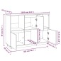 vidaXL Sideboard Honigbraun 110,5x35x80 cm Massivholz Kiefer vidaXL Sideboard Honigbraun 110,5x35x80 cm Massivholz Kiefer