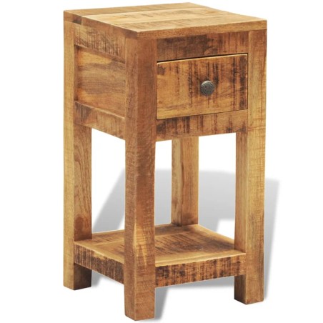 vidaXL Nachttisch mit 1 Schublade Massivholz Mango 