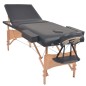 vidaXL Massageliege 3-Zonen mit Hocker Klappbar 10 cm Sitz Schwarz vidaXL Massageliege 3-Zonen mit Hocker Klappbar 10 cm Sitz Schwarz