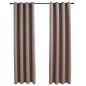 vidaXL Verdunkelungsvorhänge mit Metallösen 2 Stk. Taupe 140x225cm vidaXL Verdunkelungsvorhänge mit Metallösen 2 Stk. Taupe 140x225cm