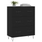 vidaXL Sideboard Schwarz 69,5x34x90 cm Holzwerkstoff vidaXL Sideboard Schwarz 69,5x34x90 cm Holzwerkstoff