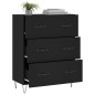vidaXL Sideboard Schwarz 69,5x34x90 cm Holzwerkstoff vidaXL Sideboard Schwarz 69,5x34x90 cm Holzwerkstoff