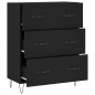 vidaXL Sideboard Schwarz 69,5x34x90 cm Holzwerkstoff vidaXL Sideboard Schwarz 69,5x34x90 cm Holzwerkstoff