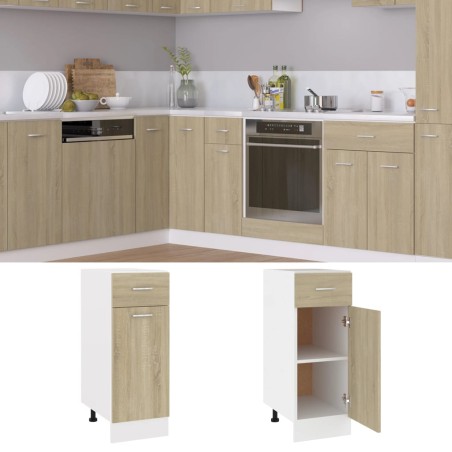 vidaXL Schubunterschrank Sonoma-Eiche 30x46x81,5 cm Holzwerkstoff