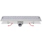 vidaXL Gerade Duschrinne Blasen 530x140 mm Edelstahl vidaXL Gerade Duschrinne Blasen 530x140 mm Edelstahl
