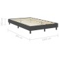 Boxspring-Bettgestell Grau Stoff 120x200 cm Boxspring-Bettgestell Grau Stoff 120x200 cm