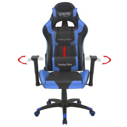 Bürostuhl Gaming-Stuhl Neigbar Kunstleder Blau