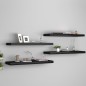 vidaXL Schweberegale 4 Stk. Schwarz 80x23,5x3,8 cm MDF vidaXL Schweberegale 4 Stk. Schwarz 80x23,5x3,8 cm MDF