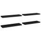 vidaXL Schweberegale 4 Stk. Schwarz 80x23,5x3,8 cm MDF vidaXL Schweberegale 4 Stk. Schwarz 80x23,5x3,8 cm MDF