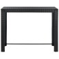 vidaXL Garten-Bartisch Schwarz 140,5x60,5x110,5 cm Poly Rattan vidaXL Garten-Bartisch Schwarz 140,5x60,5x110,5 cm Poly Rattan