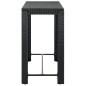 vidaXL Garten-Bartisch Schwarz 140,5x60,5x110,5 cm Poly Rattan vidaXL Garten-Bartisch Schwarz 140,5x60,5x110,5 cm Poly Rattan